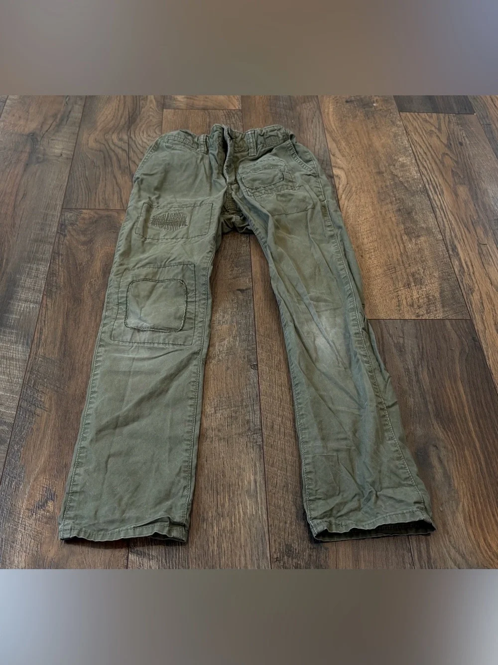 Gap Boys Straight Leg Green Chino Pants, Size 6, Pockets